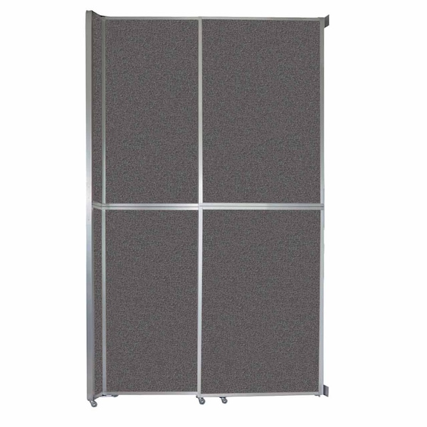 Operable Wall Sliding Room Divider 6'10" x 12'3" Charcoal Gray Fabric